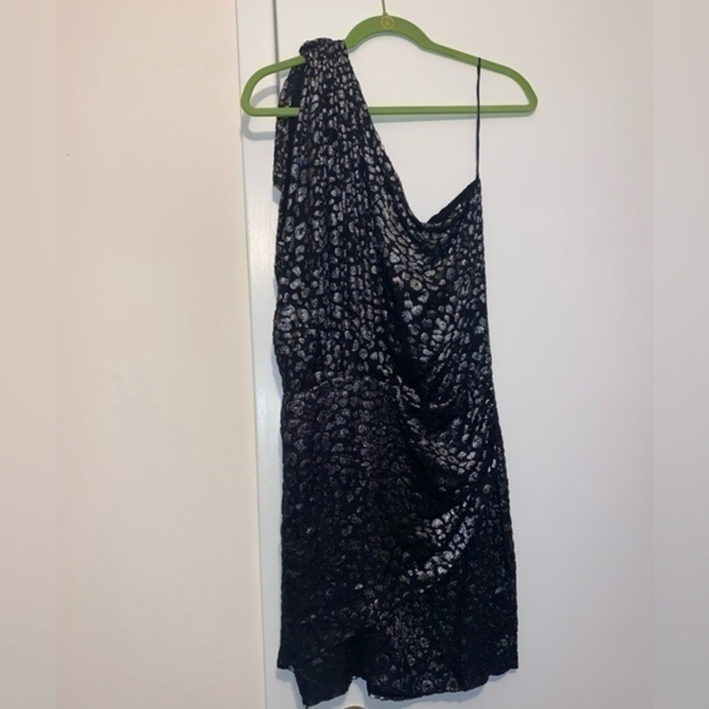 New IRO Moon Animalier Crepe Black Mini Cocktail Dress NWT - Picture 2 of 7